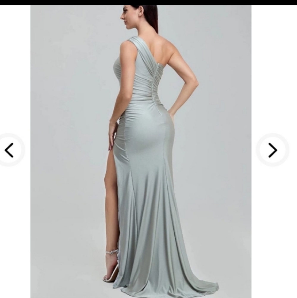 Dusty blue dress